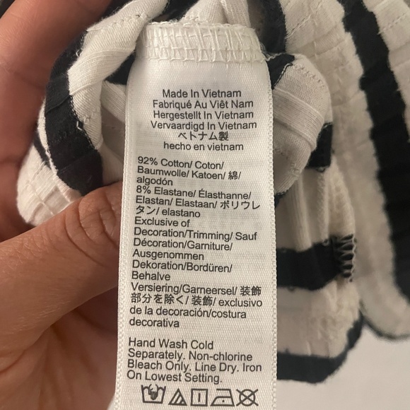 JCREW striped tank top with lace trim, medium size - Picture 3 of 4